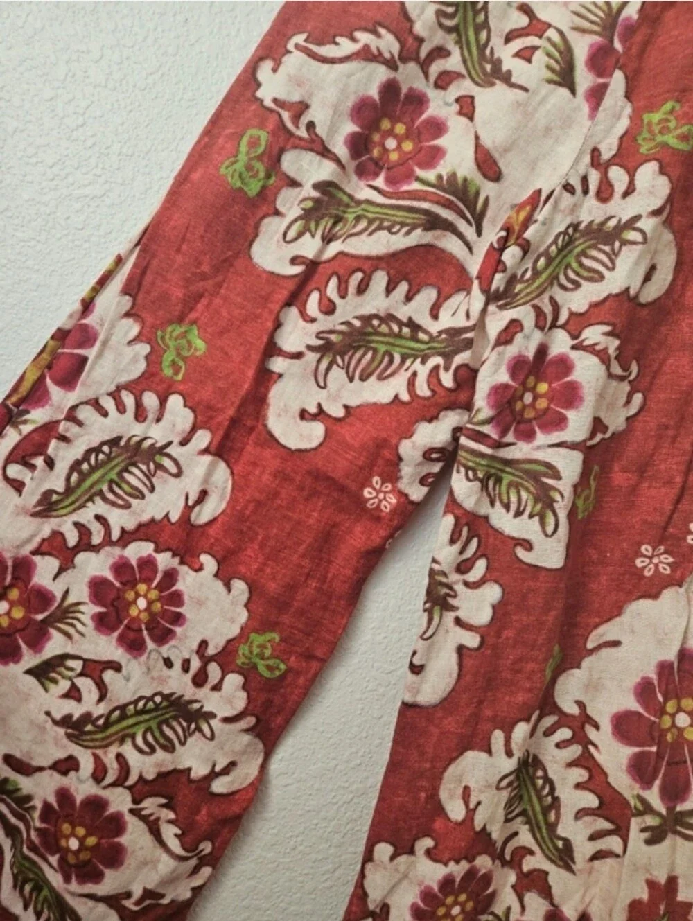 zara linen floral wide lsg pants . xsmall